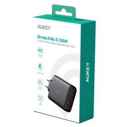 Wall Charger Aukey PA-B7S Black 100 W