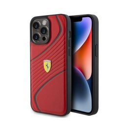Ferrari Twist Metal Logo - Case for iPhone 15 Pro Max (Red)