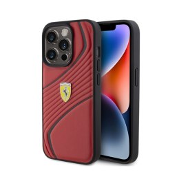 Ferrari Twist Metal Logo - Case for iPhone 15 Pro (Red)