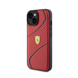 Ferrari Twist Metal Logo - Case for iPhone 15 (Red)