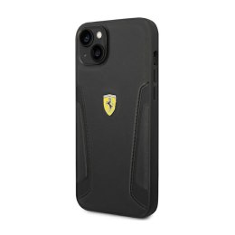 Ferrari Leather Stamp Sides - Case for iPhone 14 Plus (Black)
