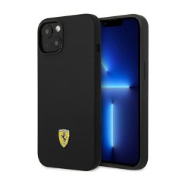 Ferrari Silicone Metal Logo - Case for iPhone 14 Plus (Black)
