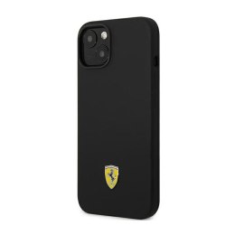 Ferrari Silicone Metal Logo - Case for iPhone 14 Plus (Black)