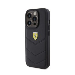 Ferrari Quilted Metal Logo - Case for iPhone 15 Pro (Black)