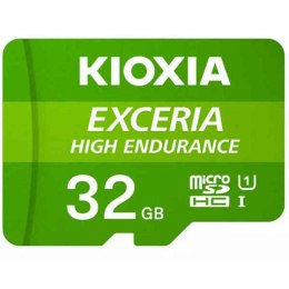 Micro SD Memory Card with Adaptor Kioxia Exceria High Endurance Class 10 UHS-I U3 Green - 128 GB