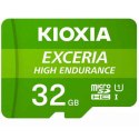 Micro SD Memory Card with Adaptor Kioxia Exceria High Endurance Class 10 UHS-I U3 Green - 256 GB