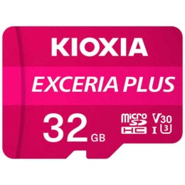Micro SD Memory Card with Adaptor Kioxia Exceria Plus Pink Class 10 UHS-I U3 - 128 GB