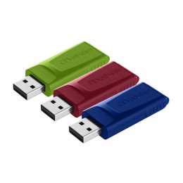 Pendrive Verbatim Slider USB 2.0 Retractable 3 Units 16 GB