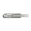 USB stick SanDisk Ultra Dual Drive Luxe Silver Steel 256 GB