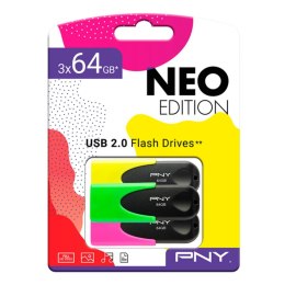 USB stick PNY Black Multicolour 64 GB