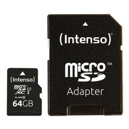 Micro SD Memory Card with Adaptor INTENSO 34234 UHS-I XC Premium Black - 128 GB