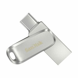 Micro SD Memory Card with Adaptor SanDisk Ultra Dual Drive Luxe Silver Steel 64 GB