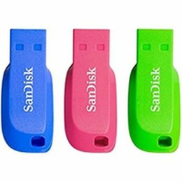 Pendrive SanDisk SDCZ50C-016G-B46T Blue Pink Green 16 GB (3 Units)