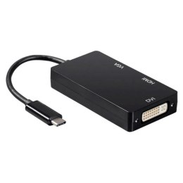 USB-C to VGA/HDMI/DVI Adapter Aisens A109-0343 Black 15 cm