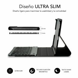 Case for Tablet and Keyboard Subblim SUBKT3-BTL300 Black Spanish Qwerty QWERTY 10,6