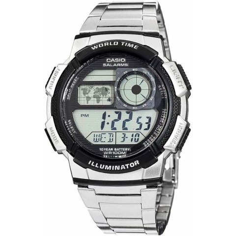 Men's Watch Casio AE-1000WD-1AVEF Digital Acrylic Black Grey Silver (Ø 45 mm)