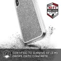 X-Doria Defense Lux - Aluminum Case for iPhone Xs Max (Drop test 3m) (White Glitter)