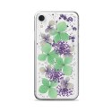 PURO Glam Hippie Chic Cover - Case for iPhone XR (real green flower petals)