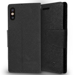 Zizo Flap Wallet Pouch - Wallet Case for iPhone X with pockets + stand up (Black/Black)