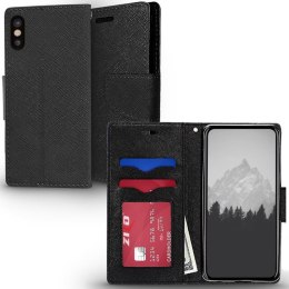 Zizo Flap Wallet Pouch - Wallet Case for iPhone X with pockets + stand up (Black/Black)
