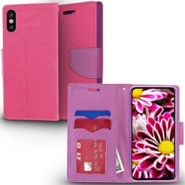 Zizo Flap Wallet Pouch - Wallet Case for iPhone X with pockets + stand up (Pink/Purple)