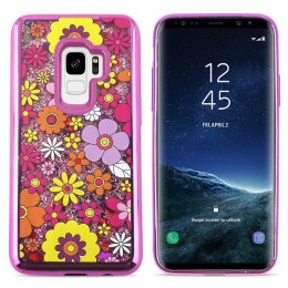 Zizo Liquid Glitter Star Case for Samsung Galaxy S9 (Multiflowers)