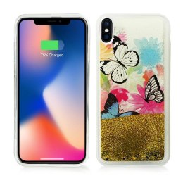 Zizo Liquid Glitter Star Case for iPhone X (Butterflies)