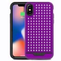 Zizo Star Diamond Hybrid Cover for iPhone X (Purple/Black)