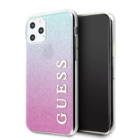 Guess Glitter Gradient - Case for iPhone 11 Pro Max (Pink/Blue)