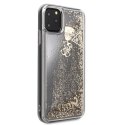 Guess Liquid Glitter Hearts - Case for iPhone 11 Pro Max (Gold)