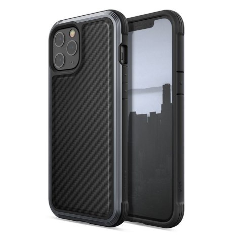 X-Doria Raptic Lux - Aluminum Case for iPhone 12 Pro Max (Drop test 3m) (Black Carbon Fiber)