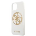 Guess Circle Glitter 4G - Case for iPhone 11 Pro Max (biały)