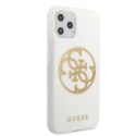 Guess Circle Glitter 4G - Case for iPhone 11 Pro Max (biały)