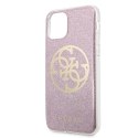 Guess Circle Glitter 4G - Case for iPhone 11 Pro Max (różowy)