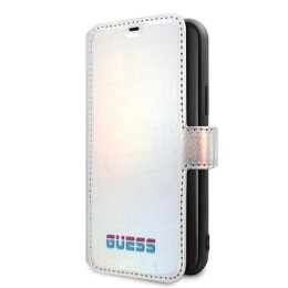 Guess Iridescent Booktype - Case iPhone 11 Pro (Silver)
