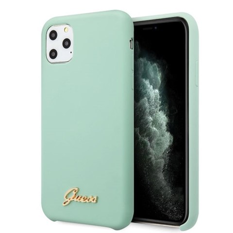 Guess Silicone Vintage - Case for iPhone 11 Pro Max (zielony)