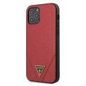 Guess Saffiano V - Case for iPhone 12 Pro Max (Red)