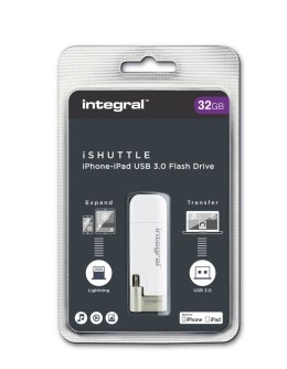 Integral iShuttle - a compact and convenient USB 3.0 Flash Drive with added Lightning connector