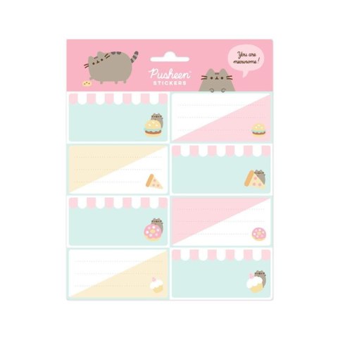 Pusheen - Stickers for a notebook or a book from the Foodie collection, 8 x 4 cm