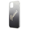 Guess Glitter Gradient Script - Case for iPhone 12 Pro Max (Black)