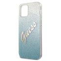 Guess Glitter Gradient Script - Case for iPhone 12 Pro Max (Blue)