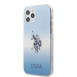 US Polo Assn Dh & Logo Gradient - Etui iPhone 12 / iPhone 12 Pro (blue)