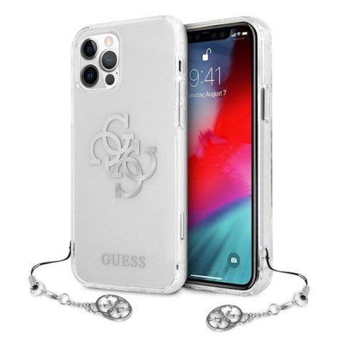 Guess 4G Big Logo Charm - Case for iPhone 12 Pro Max (Silver)