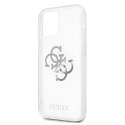 Guess 4G Big Logo Charm - Case for iPhone 12 Pro Max (Silver)