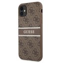 Guess 4G Printed Stripe - iPhone 11 Case (Brown)