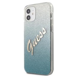 Guess Glitter Gradient Script - Case for iPhone 12 mini (Blue)