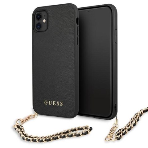 Guess Saffiano Chain - iPhone 11 Case (Black)