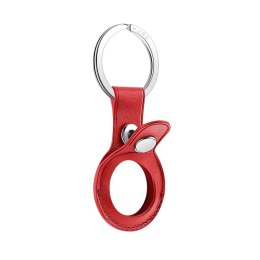 Puro SKY Case - Apple AirTag Key Ring Faux Leather (Red)