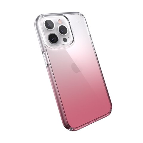 Speck Presidio Perfect-Clear + Ombre - Case for iPhone 13 Pro with MICROBAN coating (Clear/Vintage Rose)