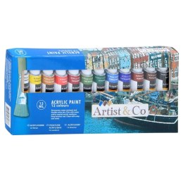 Acrylic paints in tubes of 12 ml 12 pcs.